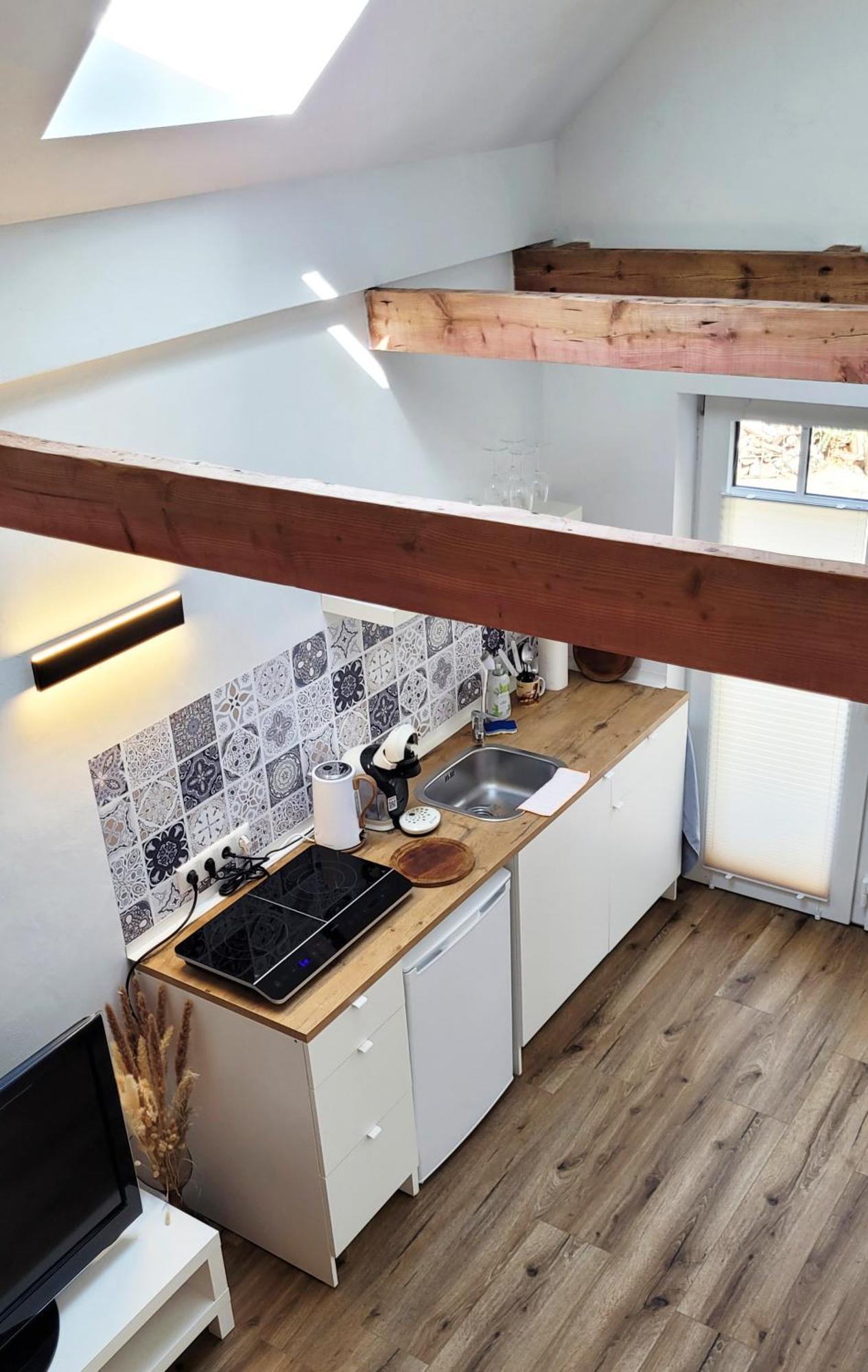 Modernes 1-Zimmer-Apartment Mit Galerie-Schlafkoje Im Skandinavischen Stil Ostenfeld  エクステリア 写真