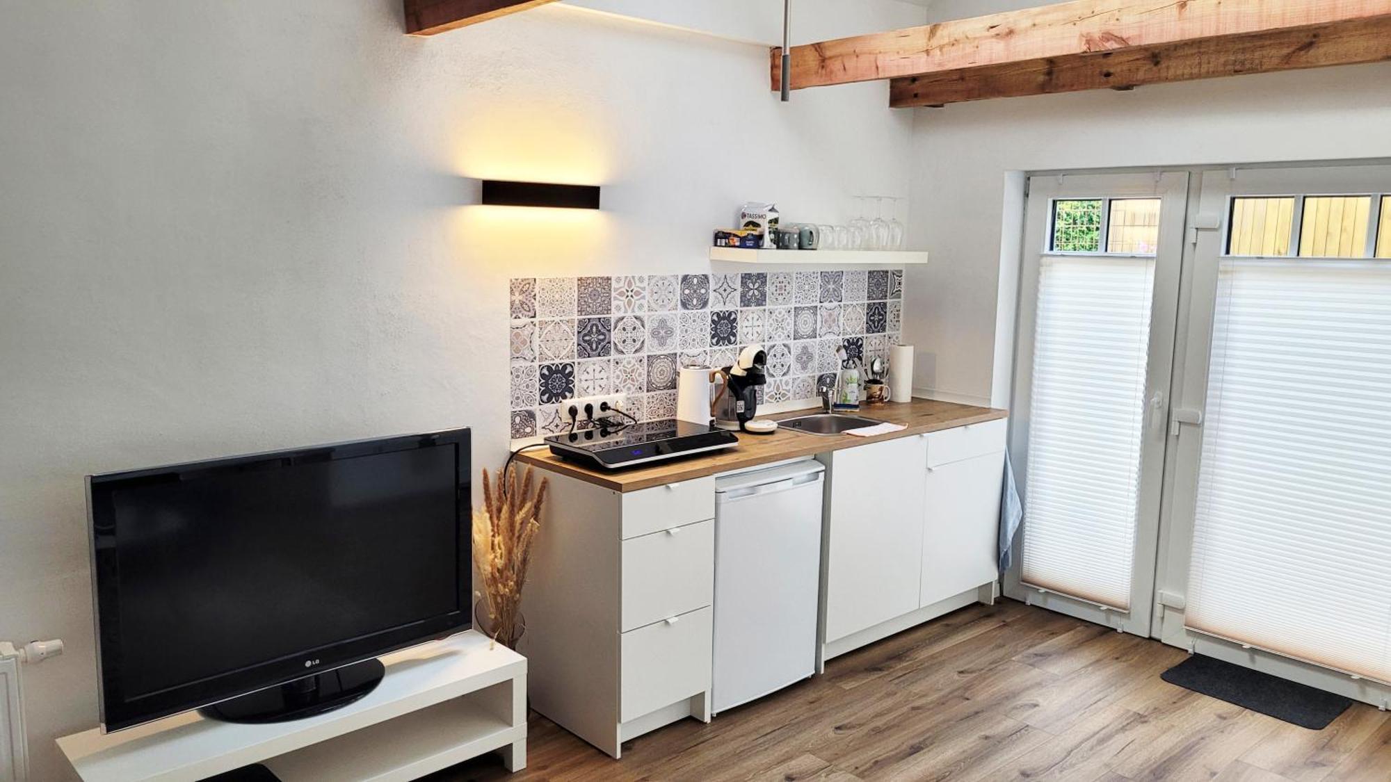 Modernes 1-Zimmer-Apartment Mit Galerie-Schlafkoje Im Skandinavischen Stil Ostenfeld  エクステリア 写真