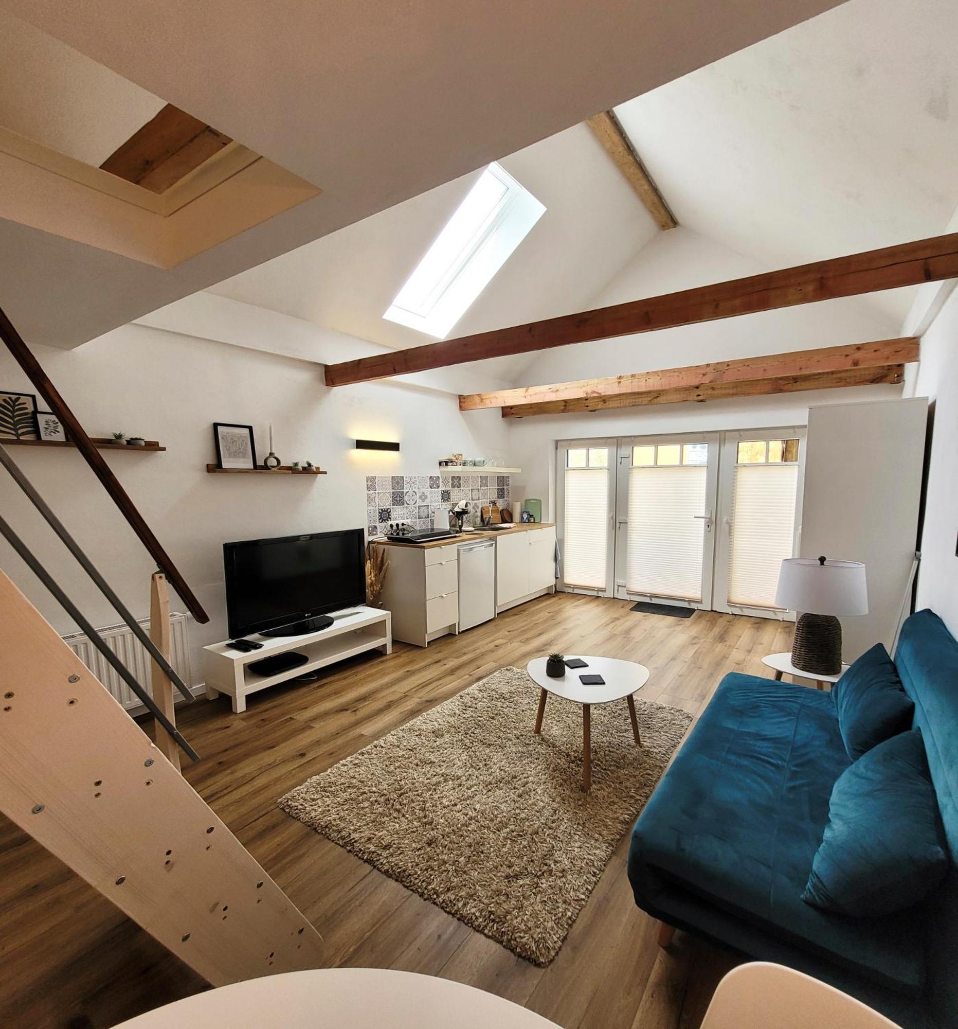 Modernes 1-Zimmer-Apartment Mit Galerie-Schlafkoje Im Skandinavischen Stil Ostenfeld  エクステリア 写真